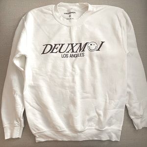Deuxmoi LA White Crewneck - Small